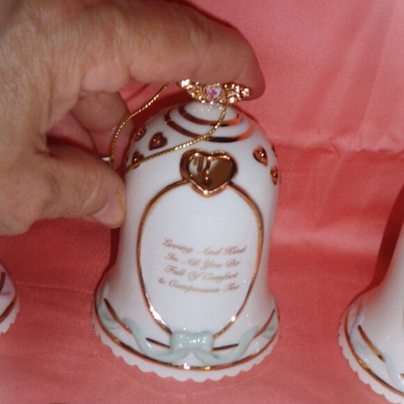 TENDER LOVING CARE SET OF PORCELAIN ORNAMENTS-BRADFORD 2002-NEW - Picture 5 of 6
